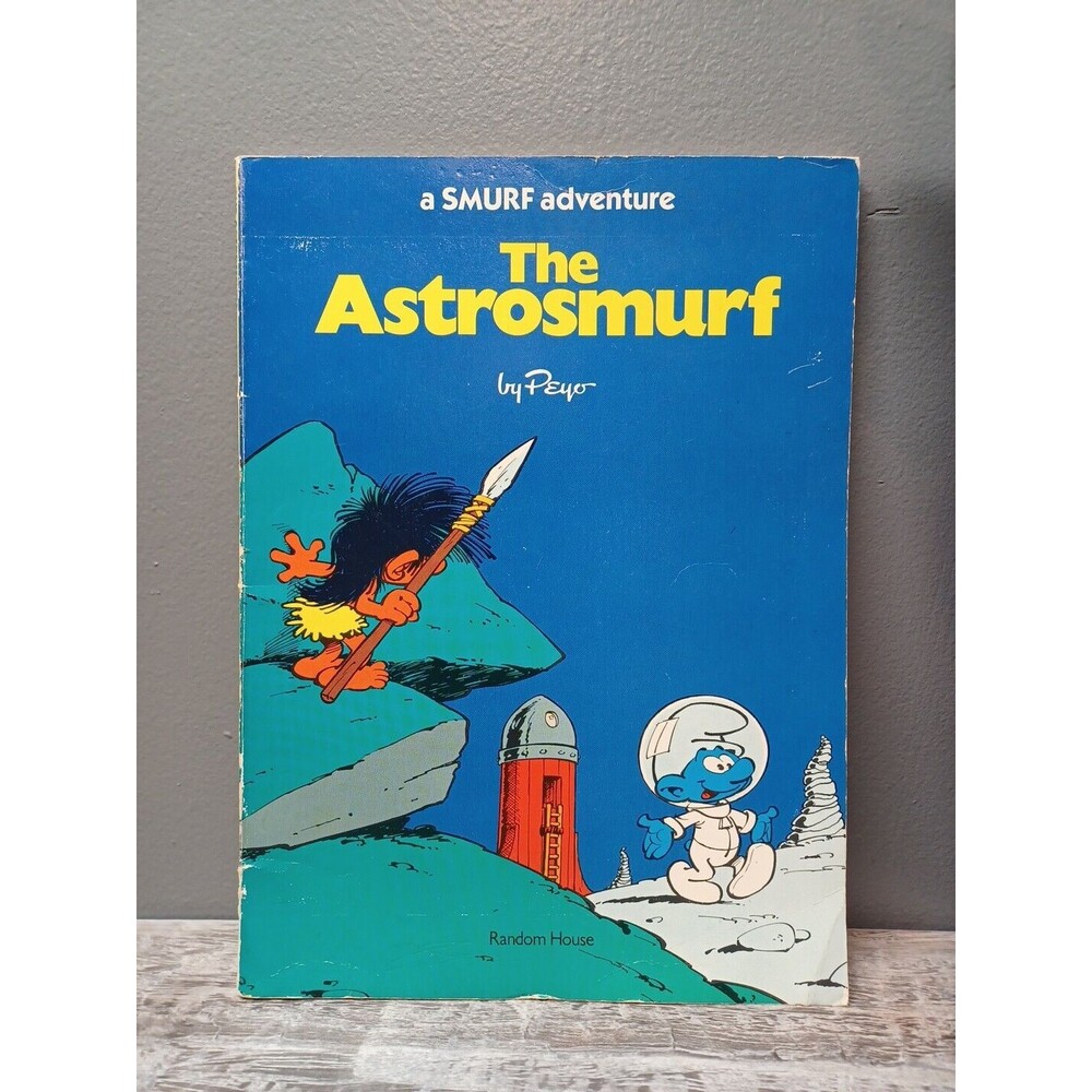 THE ASTROSMURF - VINTAGE 1978 PEYO / RANDOM HOUSE COMIC BOOK - 11" x 8" SMURF